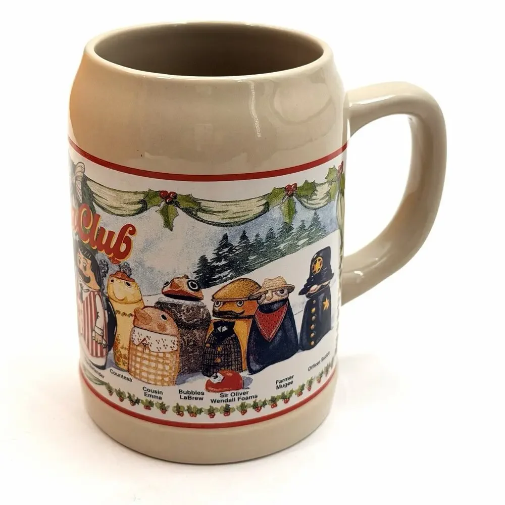 Vintage 90s Webco Utica Club Characters Beer Stein Mug FX Matt Brewing Company